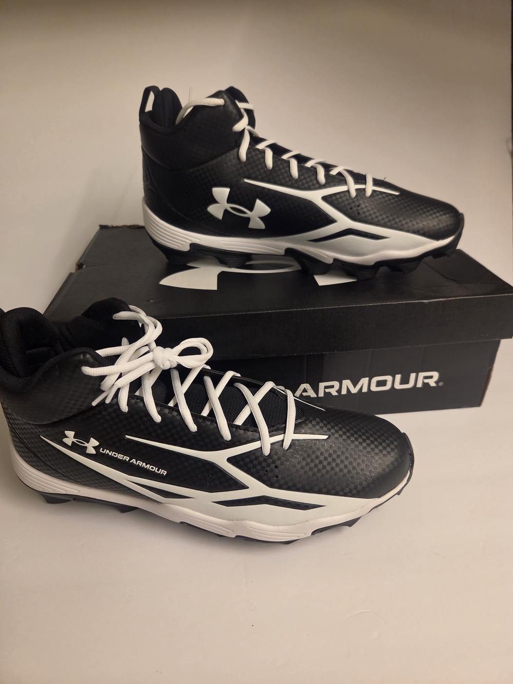 Under Armour Spotlight Hammer WD Men's Football Cleats Size 13 Wide NIB Black